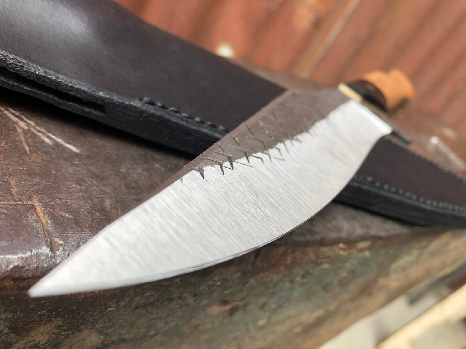 Large Scaled Recurve Hunting Knife